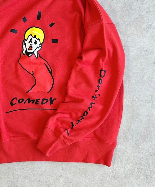 MARKEY'S（マーキーズ）の「【YUKI HORIMOTO】別注トレーナー/おとな（スウェット・レディース・レッド/キナリ/オフホワイト・160cm/180cm）」の7枚目の写真