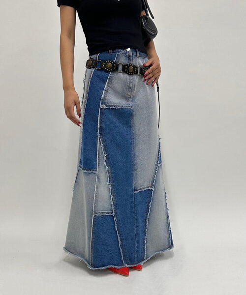 WHO'S WHO gallery(フーズフーギャラリー)の「スウィッチングスカート(スカート・レディース・ブラック/ブルー/ブラウン・FREE)」の1枚目の写真