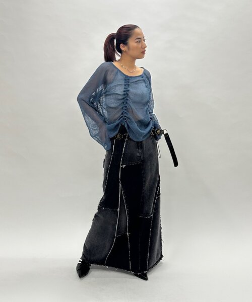 WHO'S WHO gallery(フーズフーギャラリー)の「スウィッチングスカート(スカート・レディース・ブラック/ブルー/ブラウン・FREE)」の7枚目の写真