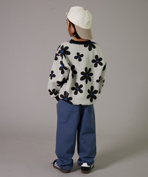 PAIRMANON STREET】裏起毛 総柄 プリント 長袖 スウェット トレーナー