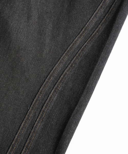 WETTEMPT（ウィテンプト）の「VINTAGE LIKE TWIST DENIM PANTS / ヴィンテージライクツイストデニムパンツ（デニムパンツ・メンズ・ブラック/ブルー/インディゴブルー・LARGE/MEDIUM/SMALL）」の9枚目の写真