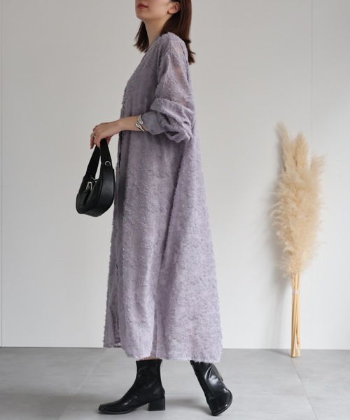 sakishimatokyo（サキシマトーキョー）の「【2WAY】ジャガードフラワー シャツワンピース（シャツワンピース・レディース・ネイビー/アイボリー/ブラック/グレー・FREE）」の19枚目の写真