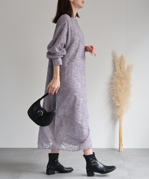 sakishimatokyo（サキシマトーキョー）の「【2WAY】ジャガードフラワー シャツワンピース（シャツワンピース・レディース・ネイビー/アイボリー/ブラック/グレー・FREE）」の22枚目の写真