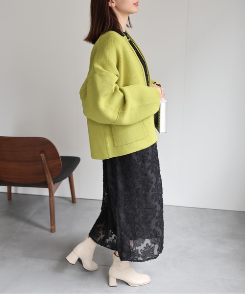 sakishimatokyo（サキシマトーキョー）の「【2WAY】ジャガードフラワー シャツワンピース（シャツワンピース・レディース・ネイビー/アイボリー/ブラック/グレー・FREE）」の17枚目の写真