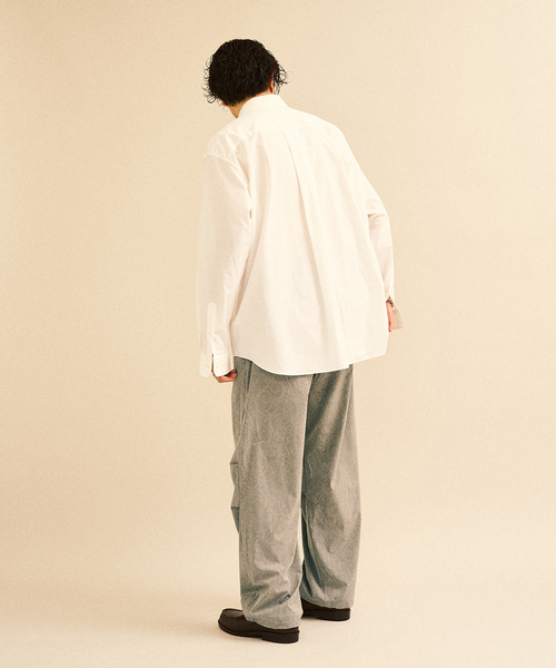 417 EDIFICE（フォーワンセブンエディフィス）の「ペイズリー ワイド イージーパンツ（カーゴパンツ・メンズ・ベージュ/チャコールグレー・MEDIUM/LARGE）」の6枚目の写真