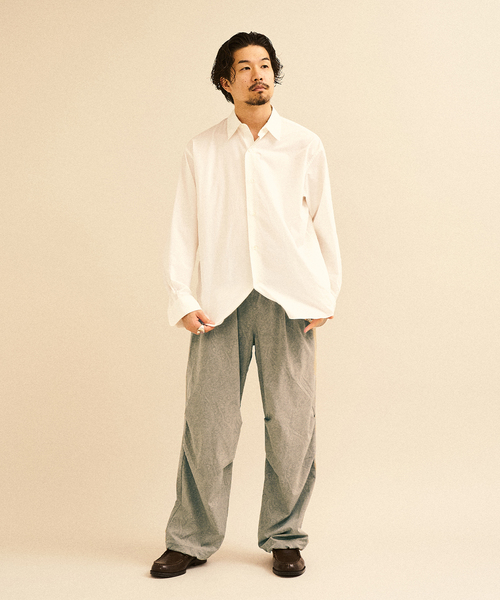 417 EDIFICE（フォーワンセブンエディフィス）の「ペイズリー ワイド イージーパンツ（カーゴパンツ・メンズ・ベージュ/チャコールグレー・MEDIUM/LARGE）」の8枚目の写真