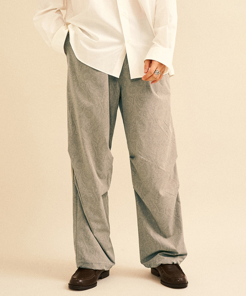 417 EDIFICE（フォーワンセブンエディフィス）の「ペイズリー ワイド イージーパンツ（カーゴパンツ・メンズ・ベージュ/チャコールグレー・MEDIUM/LARGE）」の10枚目の写真