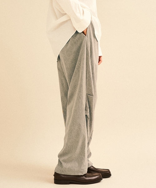 417 EDIFICE（フォーワンセブンエディフィス）の「ペイズリー ワイド イージーパンツ（カーゴパンツ・メンズ・ベージュ/チャコールグレー・MEDIUM/LARGE）」の12枚目の写真