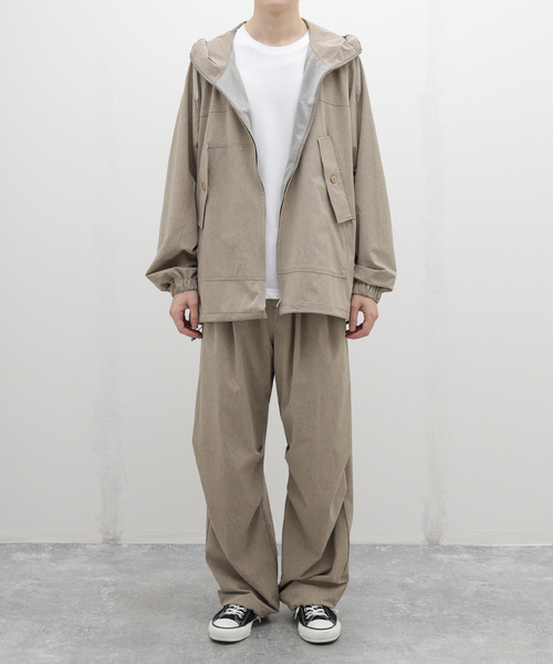 417 EDIFICE（フォーワンセブンエディフィス）の「ペイズリー ワイド イージーパンツ（カーゴパンツ・メンズ・ベージュ/チャコールグレー・MEDIUM/LARGE）」の19枚目の写真