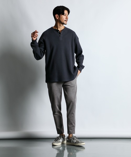 【HOMME】スノーワッフルビッグクルーネック+ロングパンツ DOUBLE KNEE PANTS | SAINT Mxxxxxx(セント マイケル) / パンツ