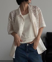 ASCLO（エジュクロ）の「ASCLO／レースオープンカラーシャツ（UNISEX）（シャツ/ブラウス）」