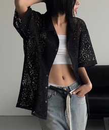 ASCLO（エジュクロ）の「ASCLO／レースオープンカラーシャツ（UNISEX）（シャツ/ブラウス）」