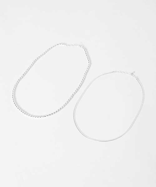 SMELLY(スメリー)の「シンプルチェーン2セットネックレス(ネックレス・レディース・シルバー・-)」の5枚目の写真