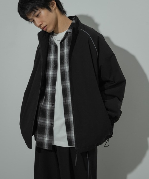 セール】『セットアップ対応』パイピングスタンドブルゾン（ブルゾン