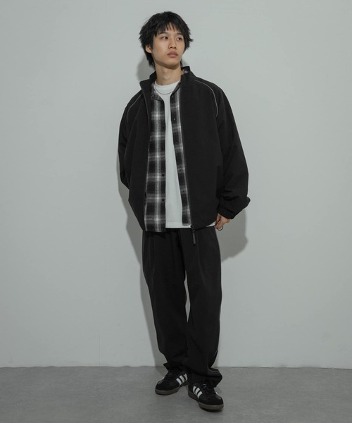 SENSE OF PLACE by URBAN RESEARCH(センスオブプレイスバイアーバンリサーチ)の「『セットアップ対応』パイピングスタンドブルゾン(ブルゾン・メンズ・バーガンディー/ベージュ/ブラック・LARGE/MEDIUM)」の14枚目の写真