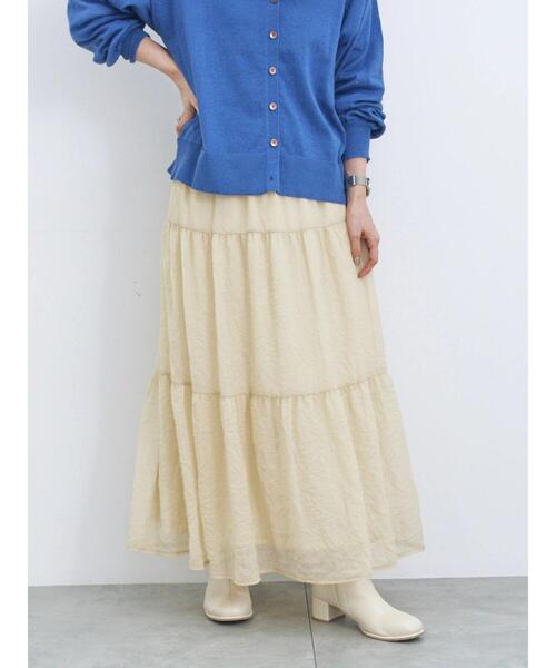 Samansa Mos2 blue（サマンサモスモスブルー）の「オーロラティアードスカート（スカート・レディース・ブラック/キナリ/グレー・F）」の16枚目の写真