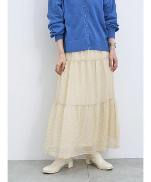 Samansa Mos2 blue（サマンサモスモスブルー）の「オーロラティアードスカート（スカート・レディース・ブラック/キナリ/グレー・F）」の18枚目の写真