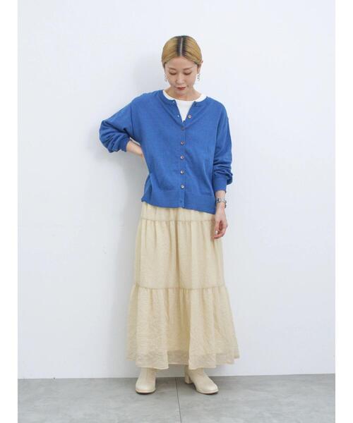 Samansa Mos2 blue（サマンサモスモスブルー）の「オーロラティアードスカート（スカート・レディース・ブラック/キナリ/グレー・F）」の21枚目の写真