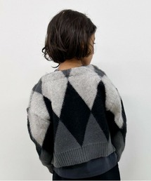 Mac-House（マックハウス）の「【ユニセックス】 GOOD CREW アーガイルＶネック ニット カーディガン（カーディガン/ボレロ・キッズ）」