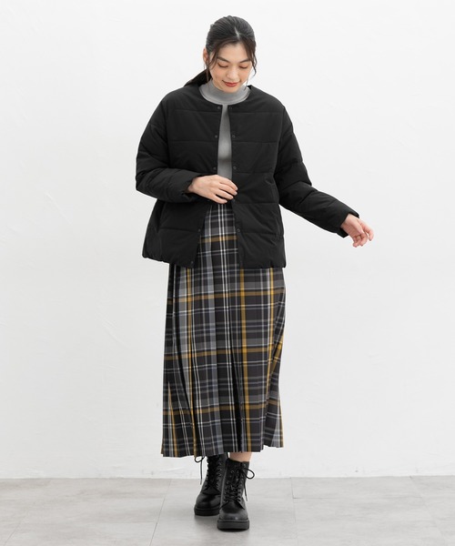 Honeys（ハニーズ）の「【非フッ素撥水加工】ノーカラーライトブルゾン（ブルゾン・レディース・ライトベージュ/ブラック/ライトカーキ/ネイビー・LL/L/M/S）」の7枚目の写真