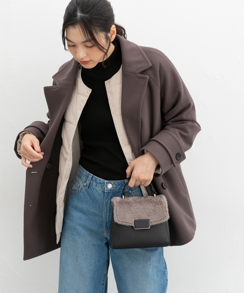 Honeys（ハニーズ）の「【非フッ素撥水加工】ノーカラーライトブルゾン（ブルゾン・レディース・ライトベージュ/ブラック/ライトカーキ/ネイビー・LL/L/M/S）」の19枚目の写真