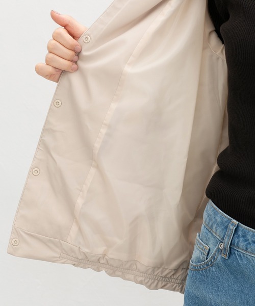 Honeys（ハニーズ）の「【非フッ素撥水加工】ノーカラーライトブルゾン（ブルゾン・レディース・ライトベージュ/ブラック/ライトカーキ/ネイビー・LL/L/M/S）」の22枚目の写真