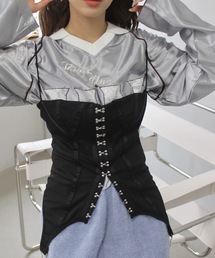 パイピングコルセットトップス【SANSeLF】sanw24a041