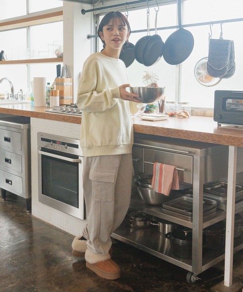 GLOBAL WORK（グローバルワーク）の「USAカットカーゴパンツ/AND YUA ANY/152626（カーゴパンツ・キッズ・ブラック/杢グレー・170cm/160cm/150cm）」の15枚目の写真