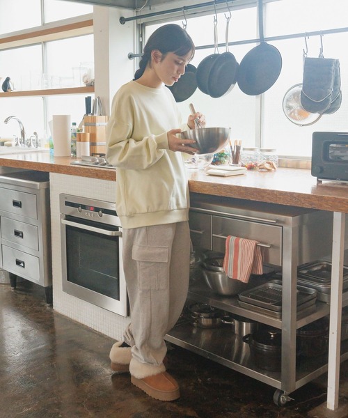 GLOBAL WORK（グローバルワーク）の「USAカットカーゴパンツ/AND YUA ANY/152626（カーゴパンツ・キッズ・ブラック/杢グレー・170cm/160cm/150cm）」の16枚目の写真