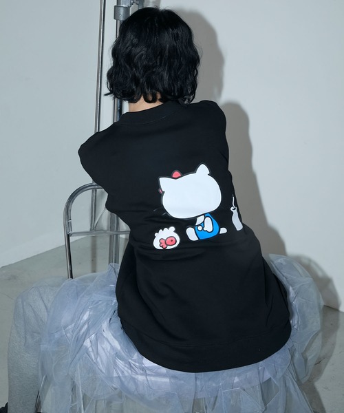 sanrio(サンリオ)の「【HELLO KITTY × forksy.】アソート レトロプリント オーバーサイズ スウェット(スウェット・レディース・アイボリー/ホワイト/ブラック系1/ブラック系・FREE)」の12枚目の写真