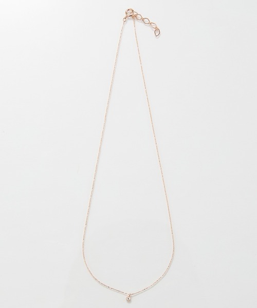 Phoebe（フィービィー）の「【金属アレルギー対応】シャイニーフチミルネックレス/全長:約39cm+3cm/ニッケルフリー（ネックレス・レディース・シャンパン/イエローゴールド/シルバー・FREE）」の8枚目の写真