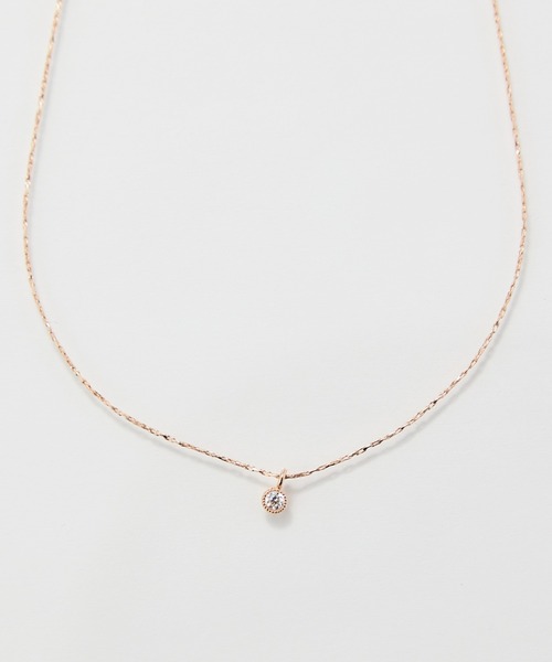 Phoebe（フィービィー）の「【金属アレルギー対応】シャイニーフチミルネックレス/全長:約39cm+3cm/ニッケルフリー（ネックレス・レディース・シャンパン/イエローゴールド/シルバー・FREE）」の9枚目の写真