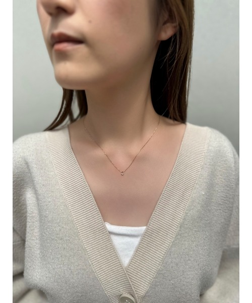 Phoebe（フィービィー）の「【金属アレルギー対応】シャイニーフチミルネックレス/全長:約39cm+3cm/ニッケルフリー（ネックレス・レディース・シャンパン/イエローゴールド/シルバー・FREE）」の20枚目の写真