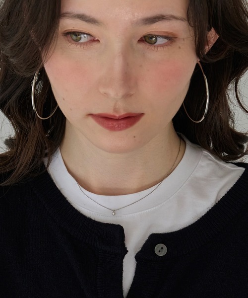 Phoebe(フィービィー)の「【金属アレルギー対応】シャイニーフチミルネックレス/全長:約39cm+3cm/ニッケルフリー(ネックレス・レディース・シャンパン/イエローゴールド/シルバー・FREE)」の22枚目の写真