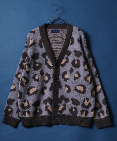 ANPAS(アンパス)の「Leopard Pattern Knit Cardigan/レオパード柄 起毛 ニット カーディガン(カーディガン/ボレロ・メンズ・ダークブルー/ブラック×グレー/グレイッシュベージュ/マスタード・L/M)」の17枚目の写真