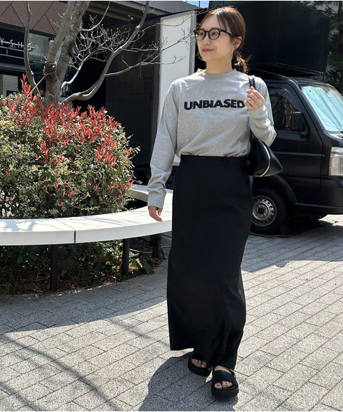 JOURNAL STANDARD(ジャーナルスタンダード)の「《追加5》UNBIASEDロングスリーブ Tシャツ(Tシャツ/カットソー・レディース・ホワイト/チャコールグレー・FREE)」の9枚目の写真