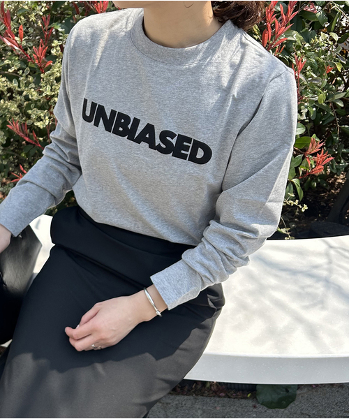 JOURNAL STANDARD(ジャーナルスタンダード)の「《追加5》UNBIASEDロングスリーブ Tシャツ(Tシャツ/カットソー・レディース・ホワイト/チャコールグレー・FREE)」の11枚目の写真