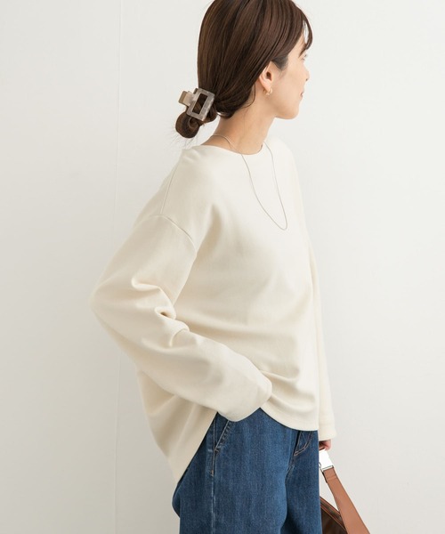 URBAN RESEARCH DOORS（アーバンリサーチドアーズ）の「ダンボールニットプルオーバー（Tシャツ/カットソー・レディース・ブラック/パープル/ホワイト系その他・MEDIUM）」の11枚目の写真