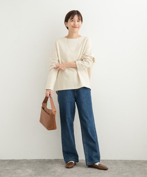 URBAN RESEARCH DOORS（アーバンリサーチドアーズ）の「ダンボールニットプルオーバー（Tシャツ/カットソー・レディース・ブラック/パープル/ホワイト系その他・MEDIUM）」の12枚目の写真