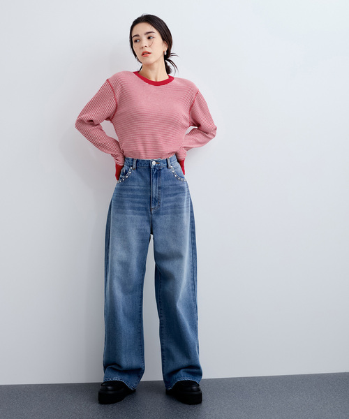 Healthknit(ヘルスニット)の「【Healthknit/ヘルスニット】Basic Waffle Crewneck L/S(Tシャツ/カットソー・レディース・ブラック系その他/ホワイト/ブラック/ブルー系その他5・FREE)」の8枚目の写真