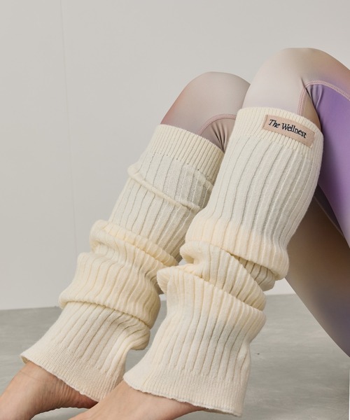 NERGY（ナージー）の「ソフトニットレッグウォーマー（レッグウォーマー・レディース・オフホワイト/グレー・FREE）」の7枚目の写真