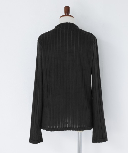 n'OrLABEL（ノアールレーベル）の「『起毛リブハイネックカットソー』（Tシャツ/カットソー・レディース・ダークブルー/ライトグレー/レッド/ブラック・S～Ｍ/L～LL/3L）」の17枚目の写真