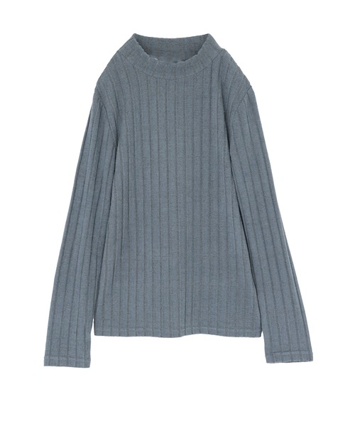 n'OrLABEL（ノアールレーベル）の「『起毛リブハイネックカットソー』（Tシャツ/カットソー・レディース・ダークブルー/ライトグレー/レッド/ブラック・S～Ｍ/L～LL/3L）」の14枚目の写真