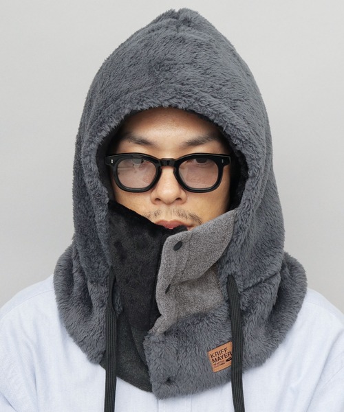 異素材切替 フロントボタン フードウォーマー（ファーフリース