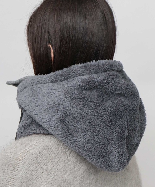 異素材切替 フロントボタン フードウォーマー（ファーフリース