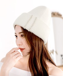 JULIA BOUTIQUE（ジュリアブティック）の「ビジューラインニットキャップ（ニットキャップ/ビーニー）」