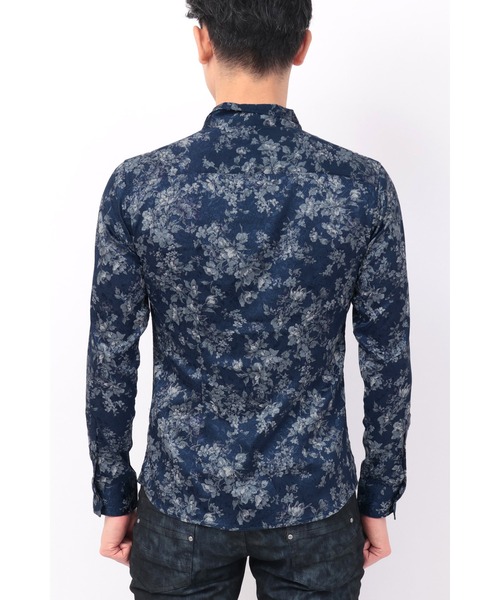 【新品未使用】TORNADO MART マルチフラワープリントシャツ 黒 TORNADO MART∴アクアフラワープリントシャツ / TORNADO MART