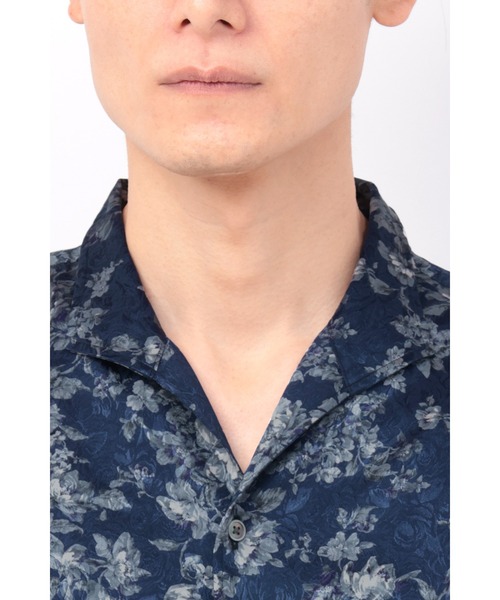 TORNADO MART∴フラワープリントスタンドカラーシャツ（シャツ