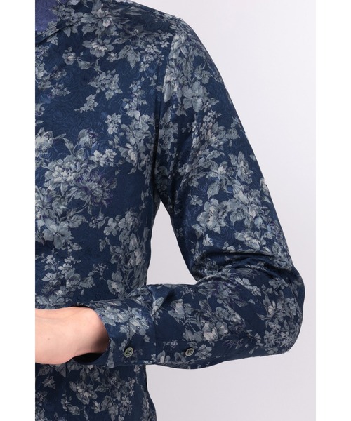 セール】TORNADO MART∴フラワープリントスタンドカラーシャツ（シャツ