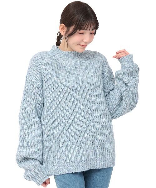 チチカカ（チチカカ）の「ミックスヤーンニットプルオーバー（ニット/セーター・レディース・イエロー/ブルー/ライトグレー・FREE）」の8枚目の写真